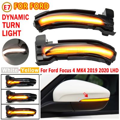 Car Accessories LED Dynamic Turn Signal Side Wing Mirror Indicator Light Lamp For Ford Focus 4 MK4   ST 