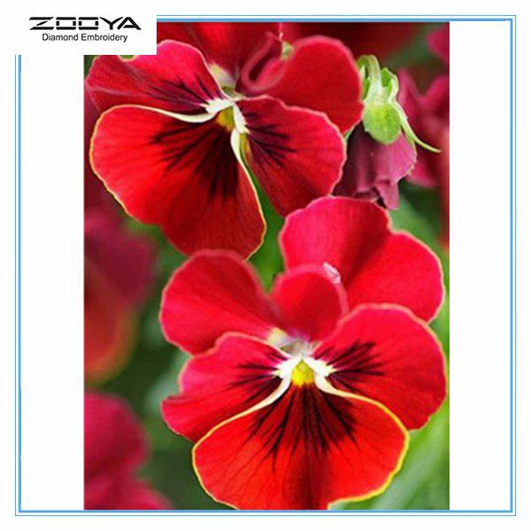 

ЗООЯ DIY Полный Круглый Алмазная Картина Цветы Мозаика Домашний Декор Вышивка Крестом