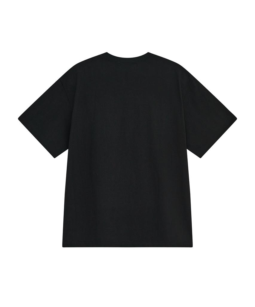 Lujeoseukeulleob Gums Logo Graphic Short Sleeve T-Shirt Black