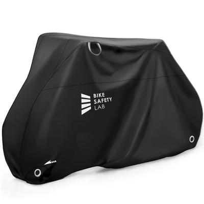 Bike Safety Lab Extra Thick Bicycle Cover, 600D, for Adult Bicycles, High-Durability Fabric, Front and Rear Lock Holes, Water-Resistant PU Coating, UV