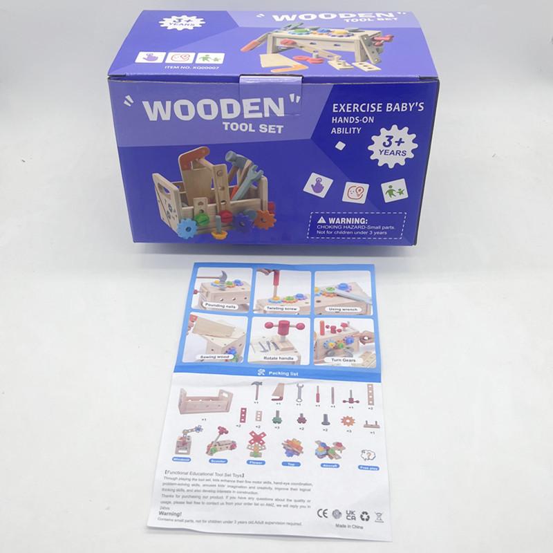 Children's Wooden Repair Tool Box Screw and Nut Removal Portable Tool Table Boy Baby Educational Toy