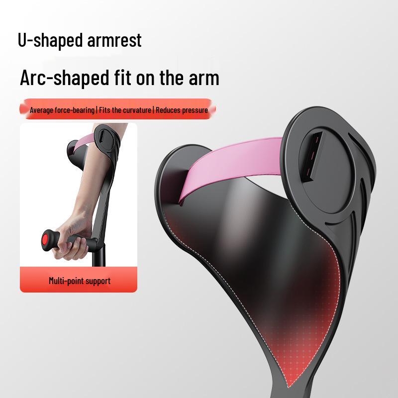 Składane lekkie kule łokciowe ze stopu aluminium: Amortyzująca, Antypoślizgowa, Podpórka do chodzenia typu pachowego