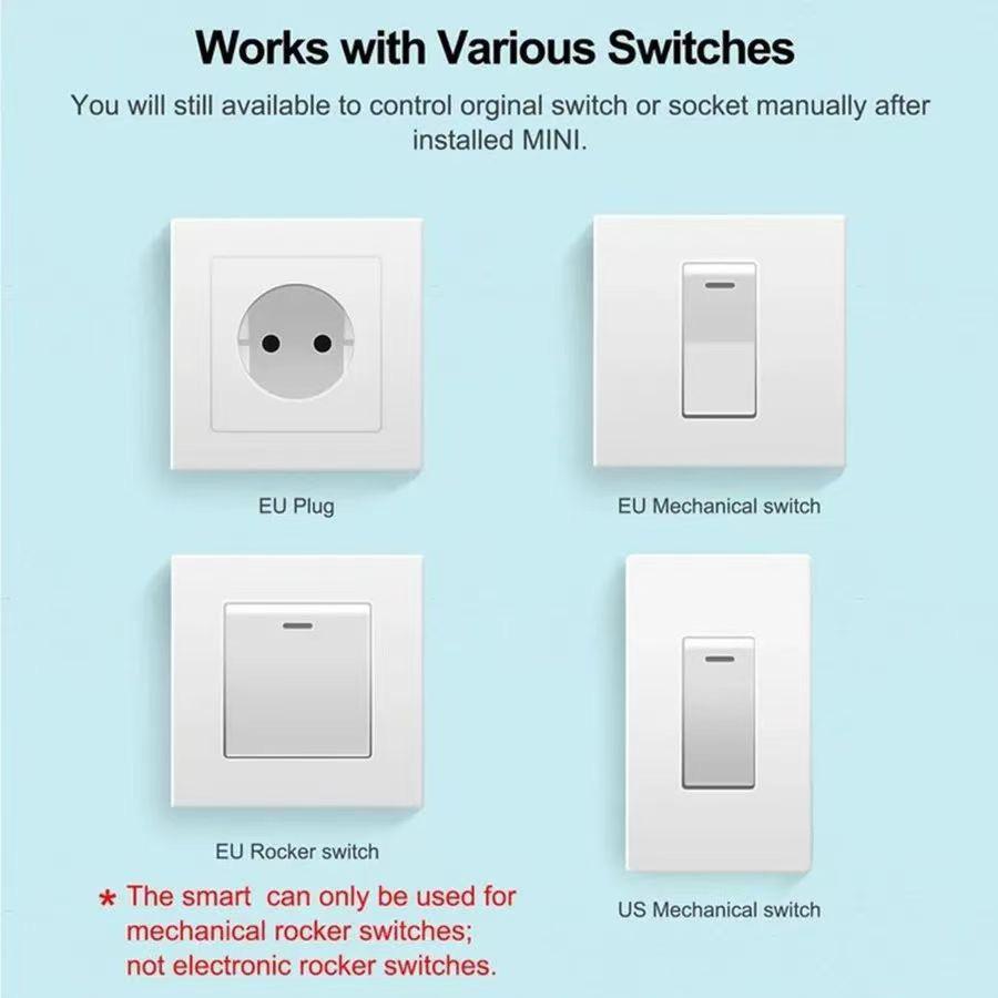 RF433MHz 16A Smart On-Off Switch with Wireless Remote Control, SPDT, DIY