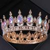 Crystal Rhinestone Round Crown Tiara Hair Jewelry Wedding Hair Accessories Bridal Hair Jewelry Queen Party Crown and Tiaras Gift