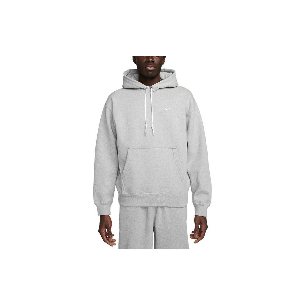 Nike Solo Swoosh Fleece Pullover Hoodie 'Grey' Men's DX1355-063