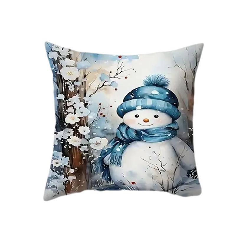 Ny Jultomte Älg Snögubbe Julgran Kuddfodral Hemdekoration Soffa Sängbord Tupplurskudde
