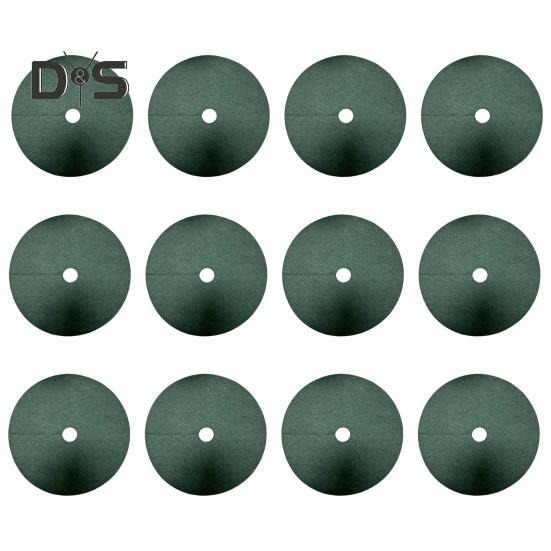 

12 шт. разлагаемая круглая мульча для деревьев, защитный коврик от травы, нетканый тканевый чехол, многоразовый барьерный коврик для защиты корней и борьбы с сорняками темно-зеленого