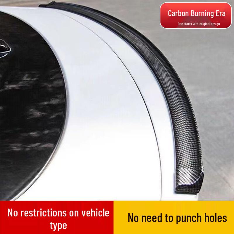 Universal Punch-Free Carbon Fiber Rear Wing Spoiler for Mini Corolla