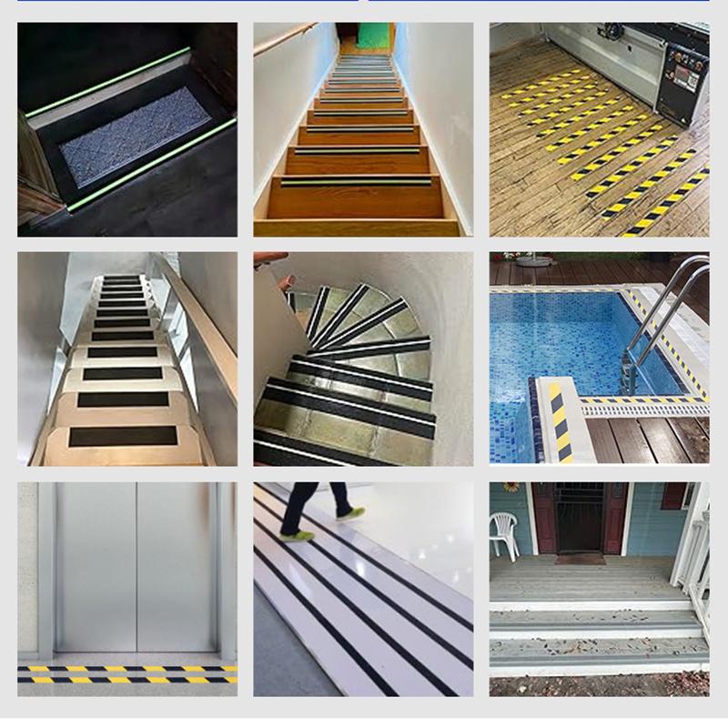Rutschfestes Klebeband Leuchtend Treppen Rutschfestes Klebeband Außen Rutschfeste Aufkleber Sicherheits-Traktionsband Treppen Boden Sicherheits-Trittstufe