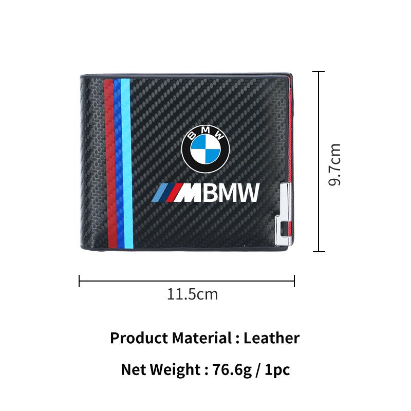 BAGW4 2026 Car Sticker Card Holder Men Wallets Rfid Black Carbon Fiber Leather Wallet Gifts For BMW E46 E90 E60 F10 E39 F30 E36 F20 E8