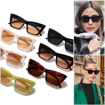Summer UV400 Protection Square Sunglasses for Women Men's Sun Glasses Shades Cat Eye