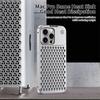 Metal Aluminium Hollow Cooling Phone Case for iPhone 17 14 13 15 16 Pro Max 17promax Aromatherapy Diffuser Detachable Rear Cover