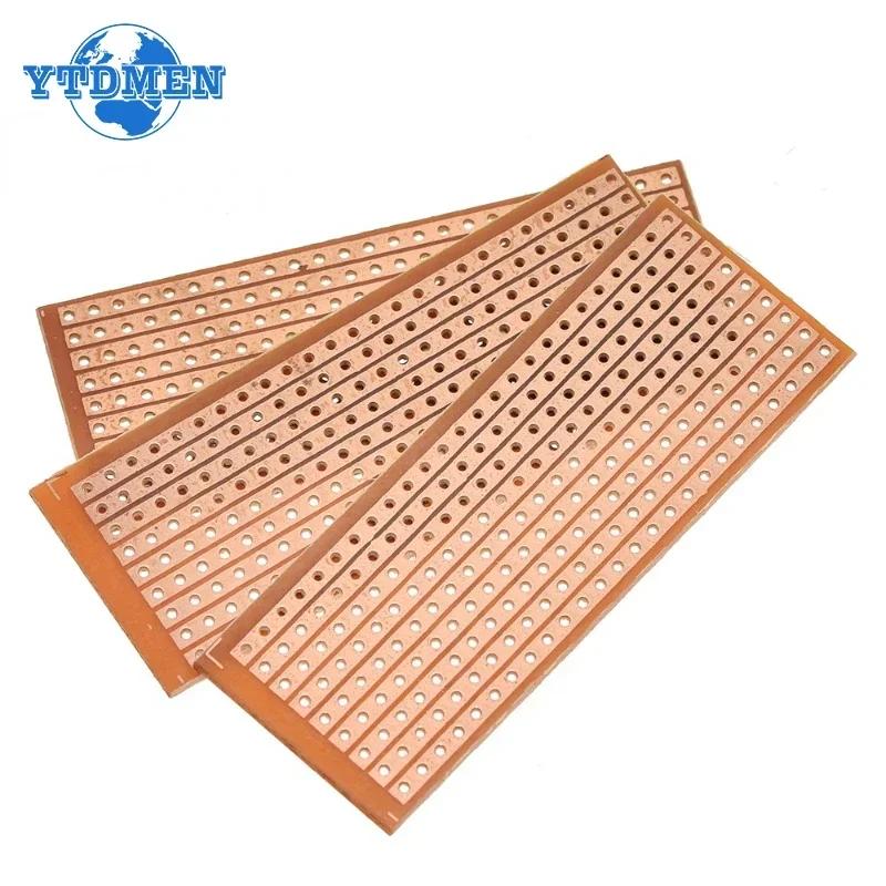 Single Side PCB Board 2.5x6.4cm DIY Universal Experiment Matrix Circuit Boards Single Row Continuous Hole 25x64mm