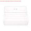 Transparent Acrylic Makeup Storage Box Rectangle Home Clear Display Organizer for Cosmetics Cotton Swabs
