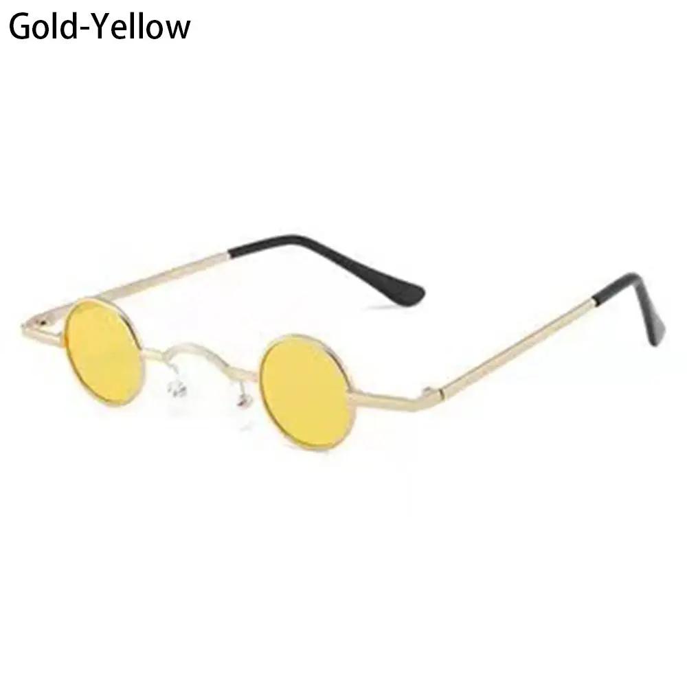 Small Round Rock Punk Sunglasses For Women Men Ultra Metal Frame Hip Hop Sun Glasses Candy Color Fashion Shades Driving Eyewear