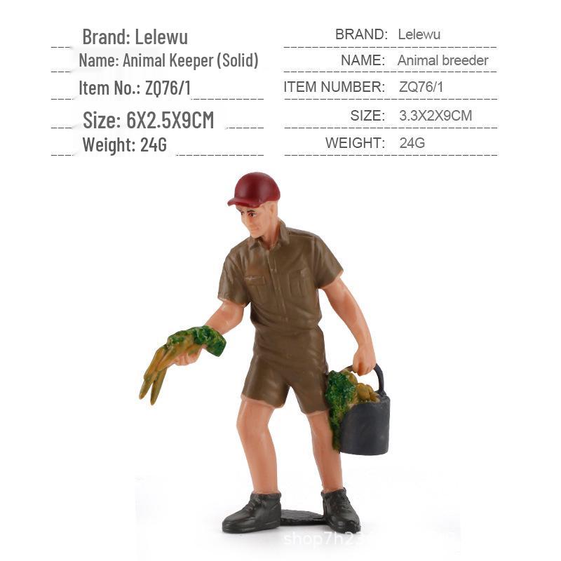 Cross-Border Farm Scene Worker Doll: Female Farmer with Shovel Ornament for Model Landscaping
