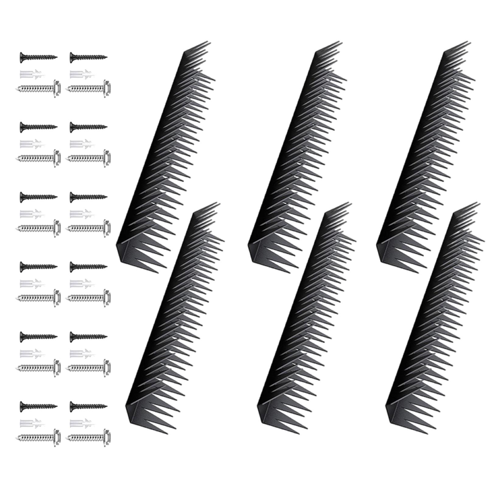 

6 штук Металлические шипы для забора безопасности Защита от лазания Шипы для стен для наружного использования с легкой установкой для защиты от кошек и птиц