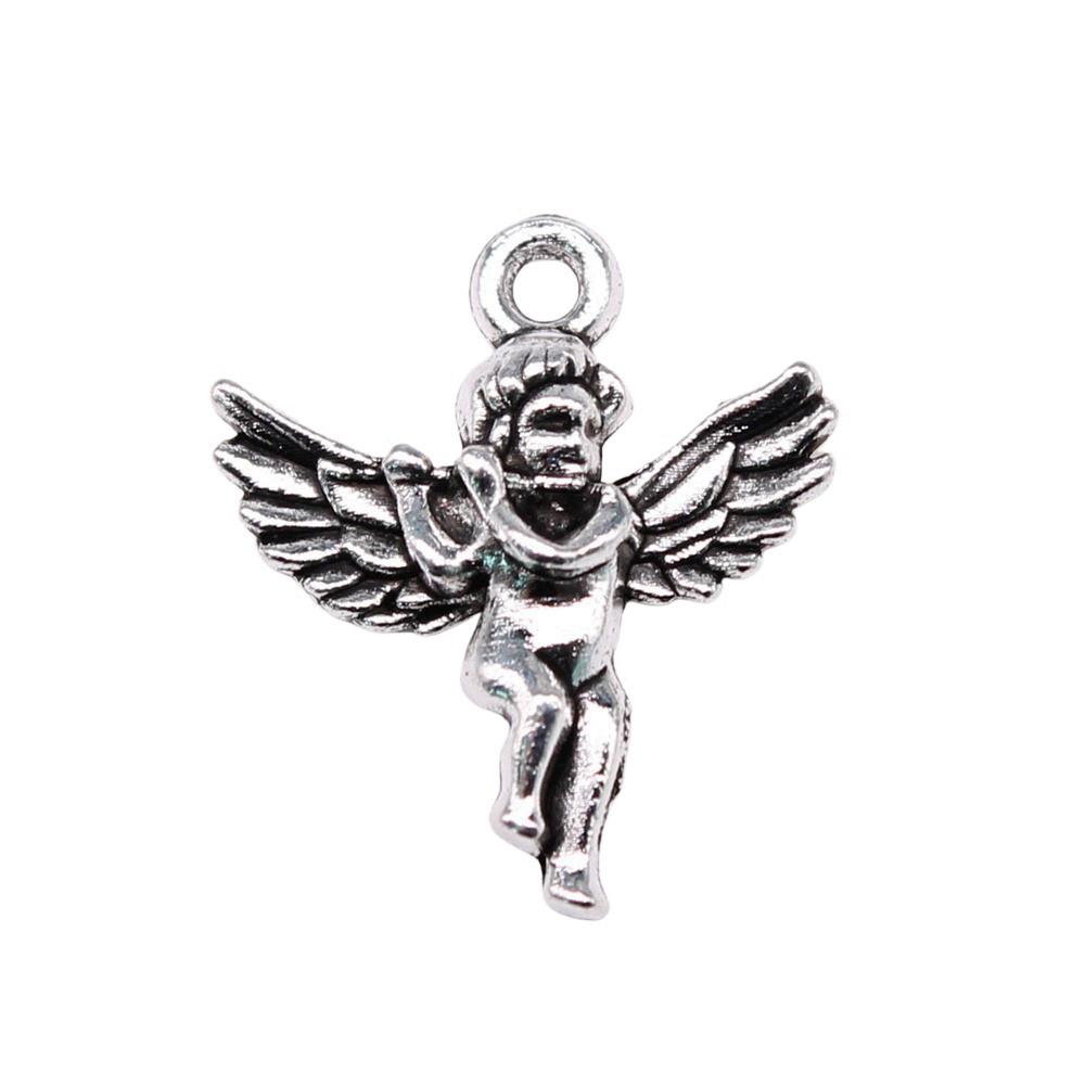Angel Charms Alloy Fairy Pendants For Religious Holiday Jewelry Making
