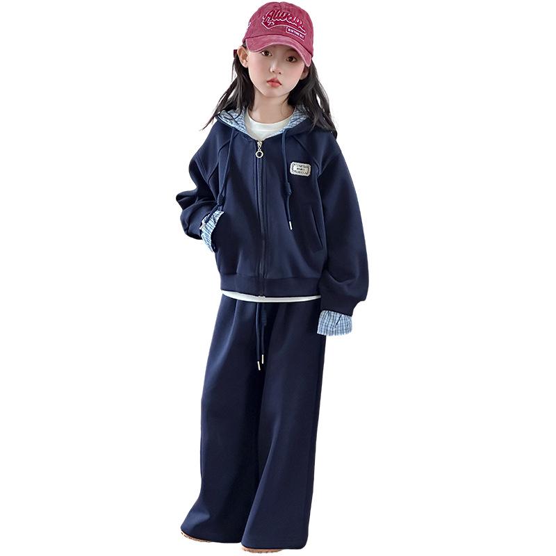 2025 Mädchen Sport-Dreiteiler im koreanischen Stil: Herbst/Frühling Mode Sweatshirt für Mädchen