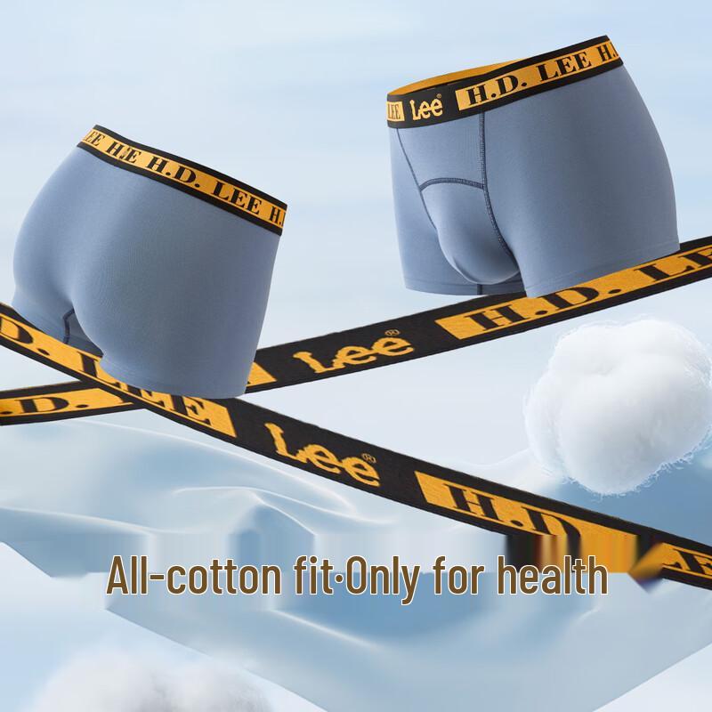 Lee Herren Reine Baumwolle 10A Antibakterielle Boxershorts mit Maulbeerseidenzwickel