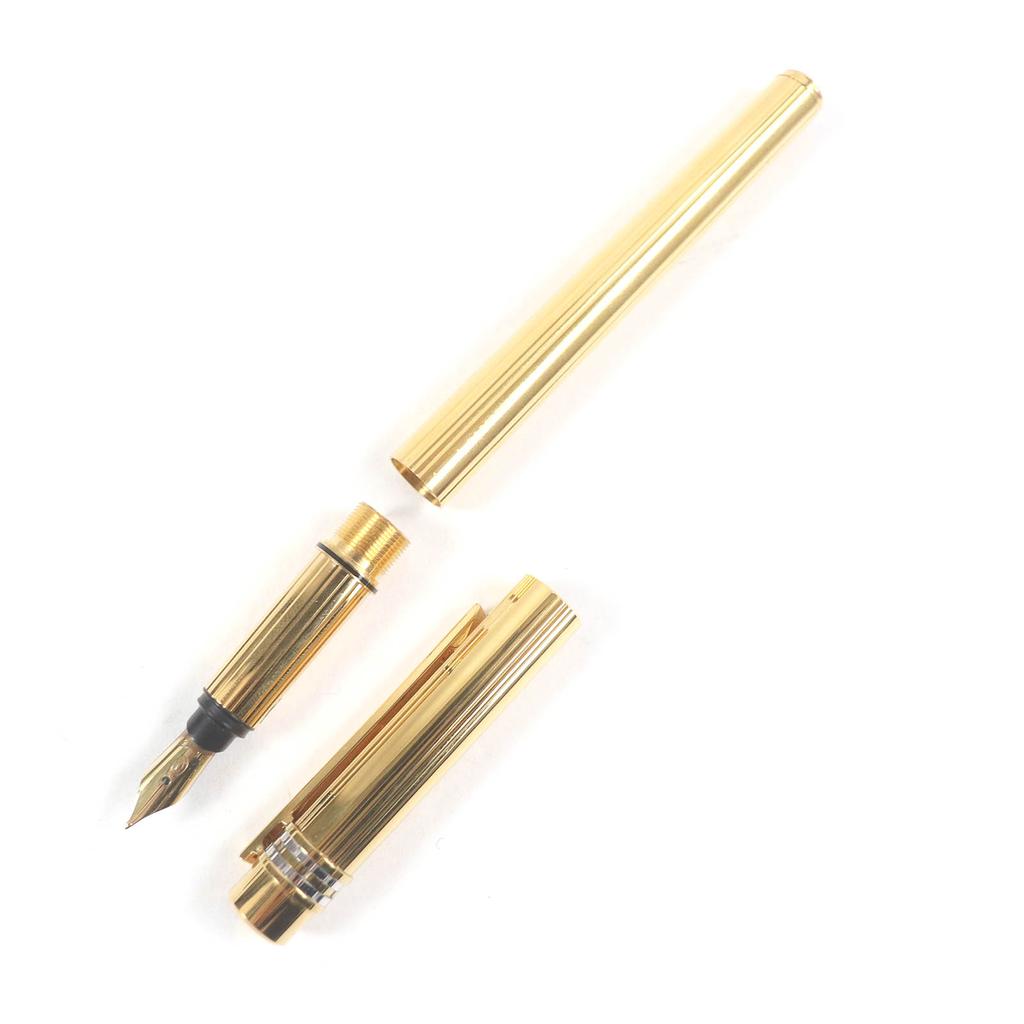 Excellent Cartier fountain pen PANTHERE Must de Cartier Cap Type Gold silver18K  Used