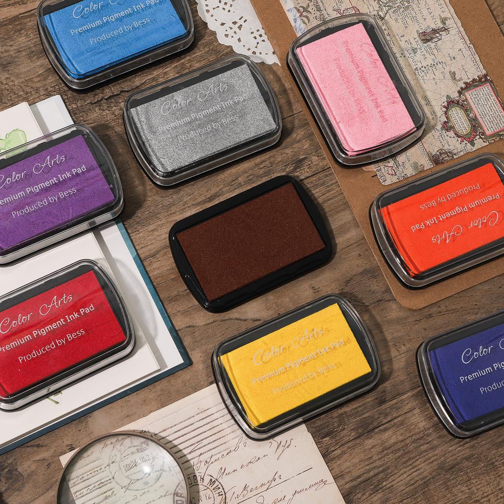 Yoofun Large Size Vintage Inkpad for Stamp DIY Crafts Scrapbooking Ink Pads Stamps for Journaling Diary Planner Decor