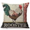 Rural Cock Retro Oil Painting Cushion Cover Nordic Chicken Poster Sofa Decoration Cotton Linen Square Throw Pillow Case Cojines