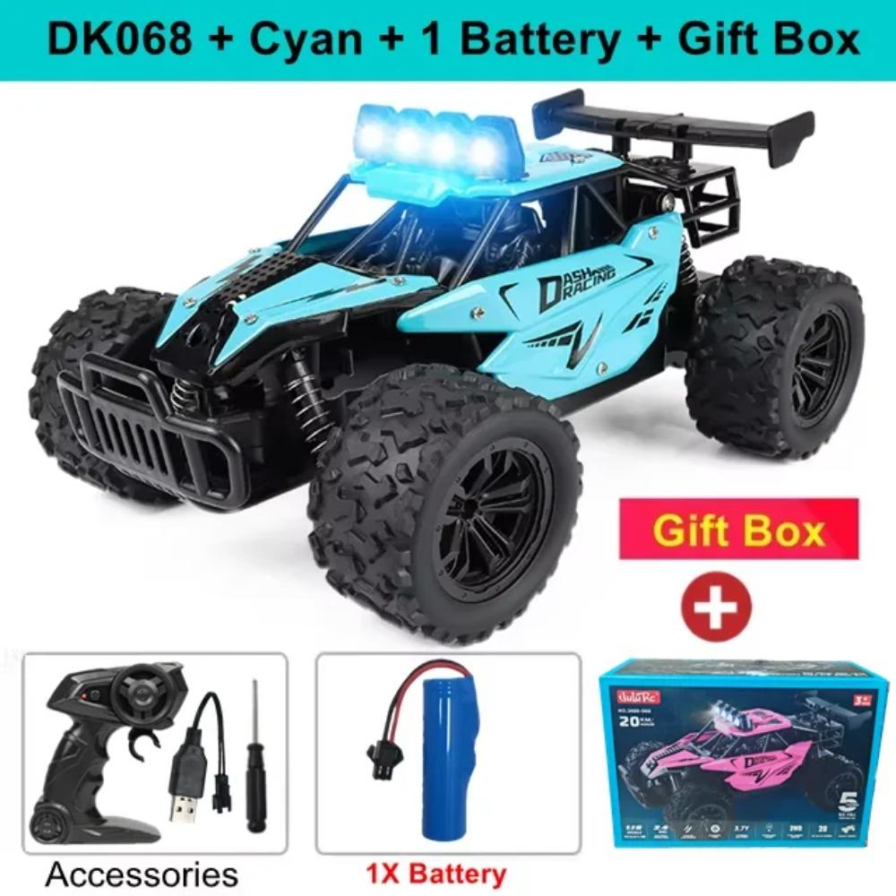 Uzaktan Kumandalı Araba RC Drift Yarışı 1:16 Araç Arazi Alaşım 2.4G Radyo Yüksek Hızlı Kamyonlar LED Işıklı Tırmanma Hediye Çocuk Oyuncak