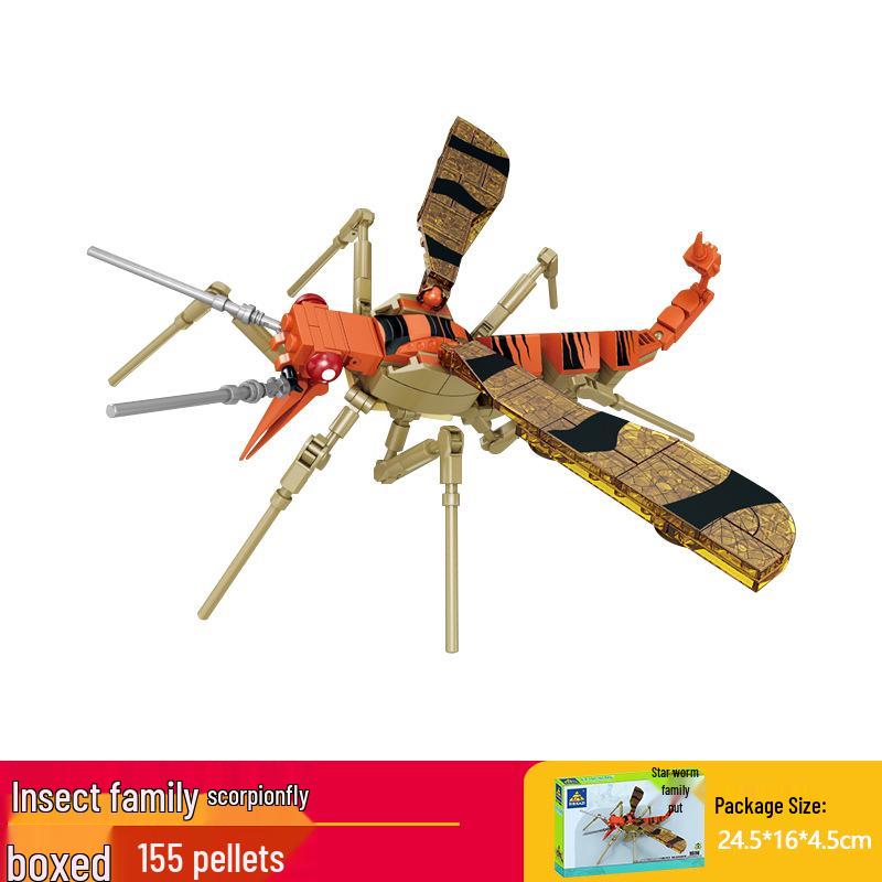 Kai Zhi Compatible Lego Insect Toy: Mantis Model Building Blocks for Kids, Educational Animal Jigsaw Puzzle Gift