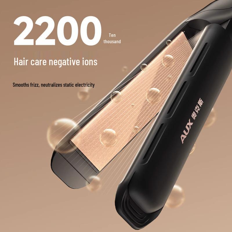 Dual-Use Professional Hair Salon Straightening & Curling Iron with Negative Ions