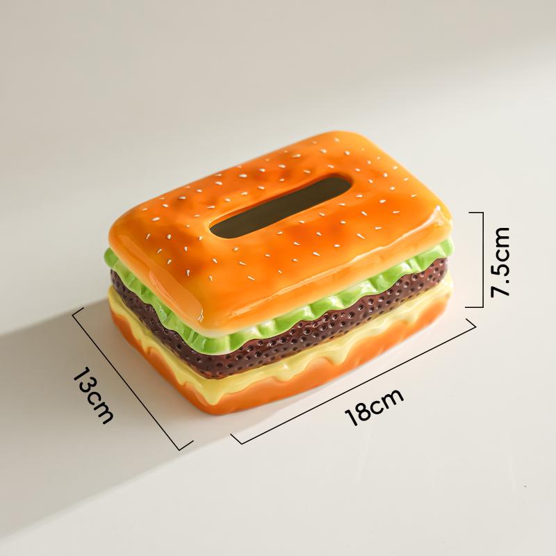 Creative Hamburger Toothpick Box Home Luxury High-end Toothpick Holders, Cute Cotton Swab Can, Dental Floss Storage Box