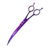 8.0 Inch Purple Pet Beauty Scissors Set, Flat Scissors, Curved Scissors, Thin Scissors, Multi-Colored 2 Teeth, 4 Fixed Logos.