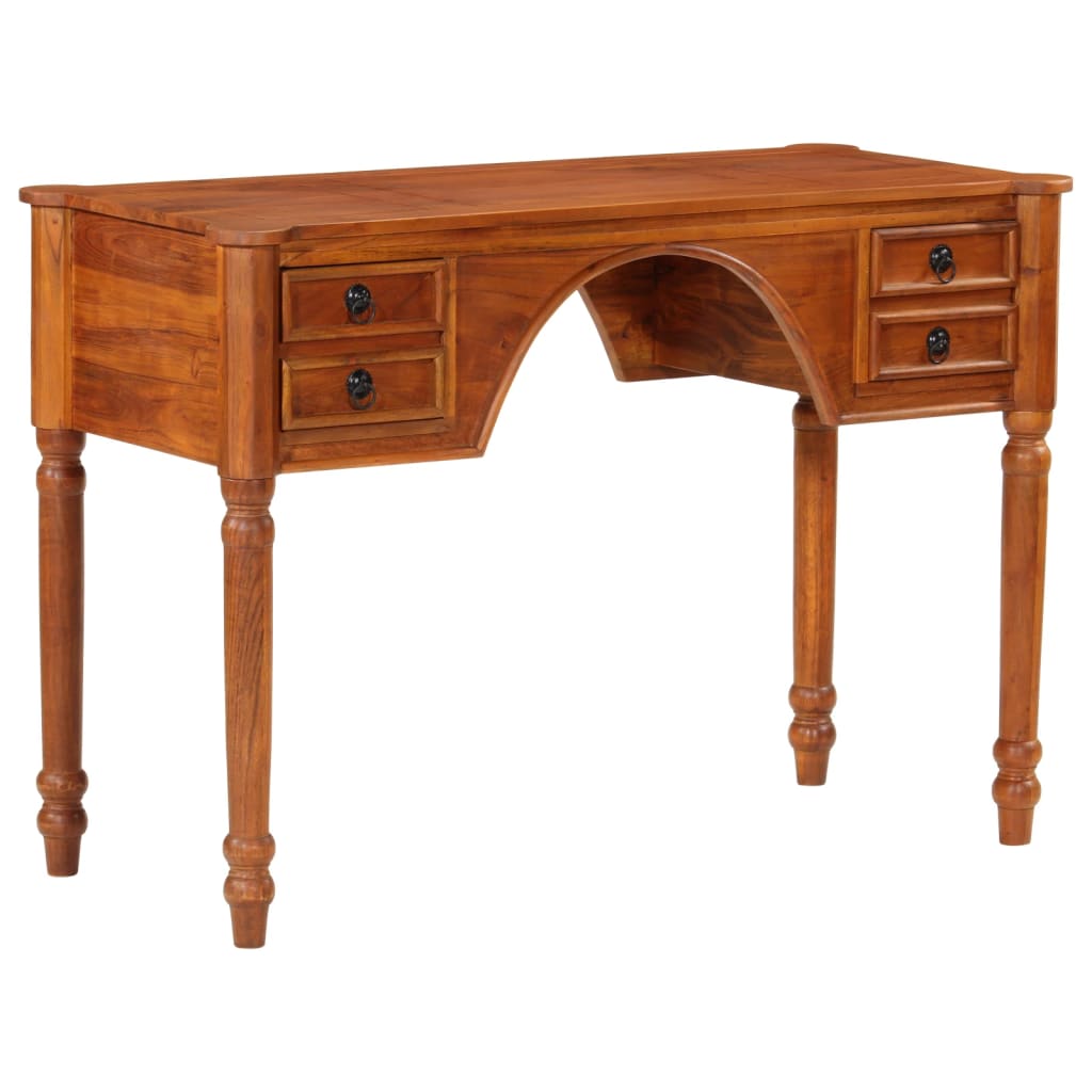 Writing Desk with Drawers 110 X 50 X 76 Cm Solid Acacia Wood