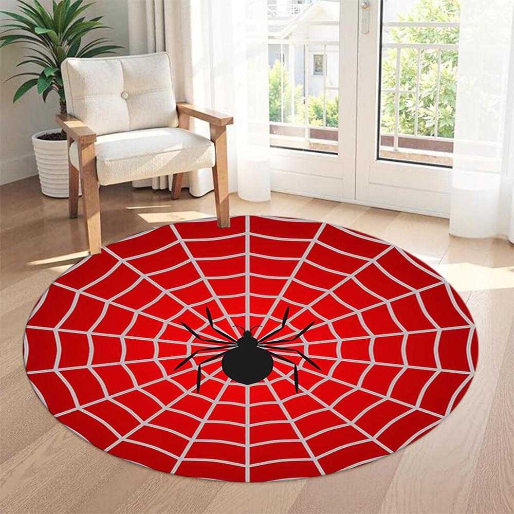 Spider Round Area Rug Design for Bedrooms Dining Room Decorate room Dormitory Anti-slip Round Rug Office home decor
