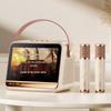 Soaiy Floating Lyrics Bluetooth KTV Speaker with Wireless Microphone CN Plug (adapter Included)