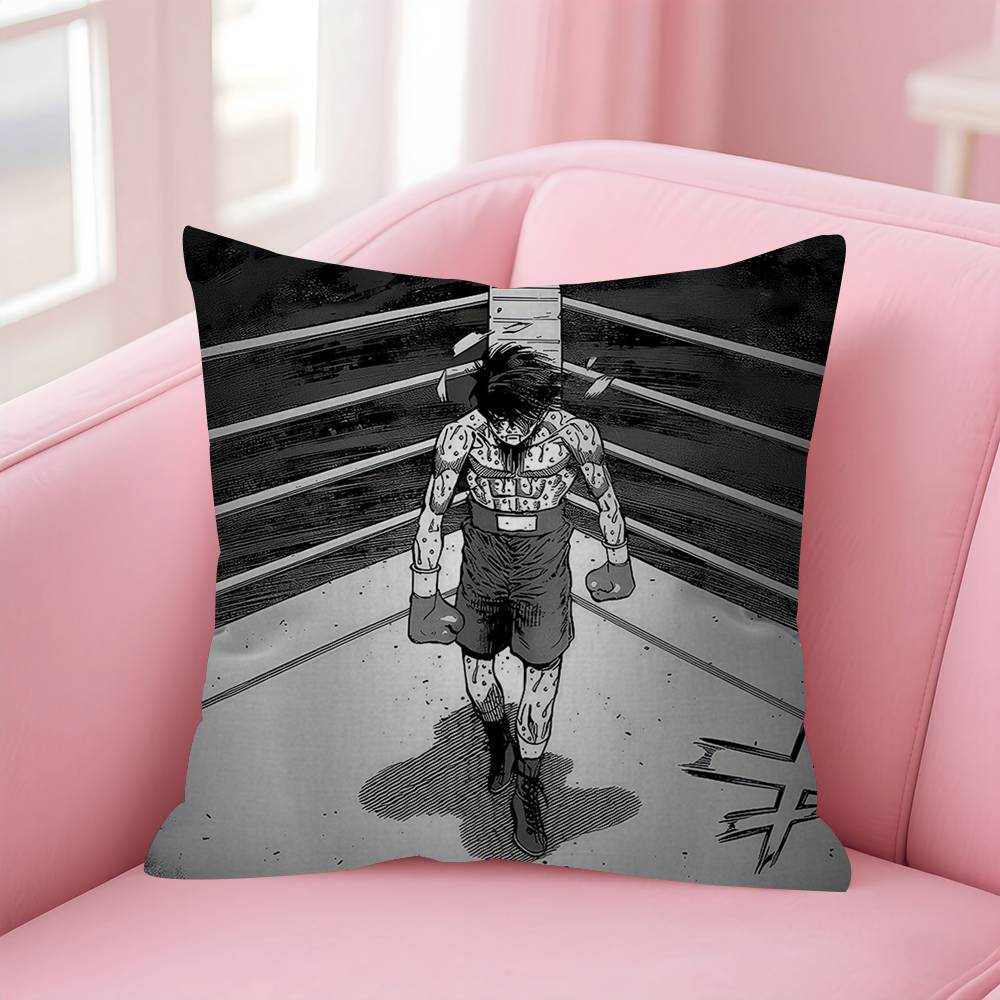 Cool HHajime No Ippo Comics Pillow Covers Cartoon Sofa Decorative Home Doublesided Printing Short Plush Cute Cushion Cover