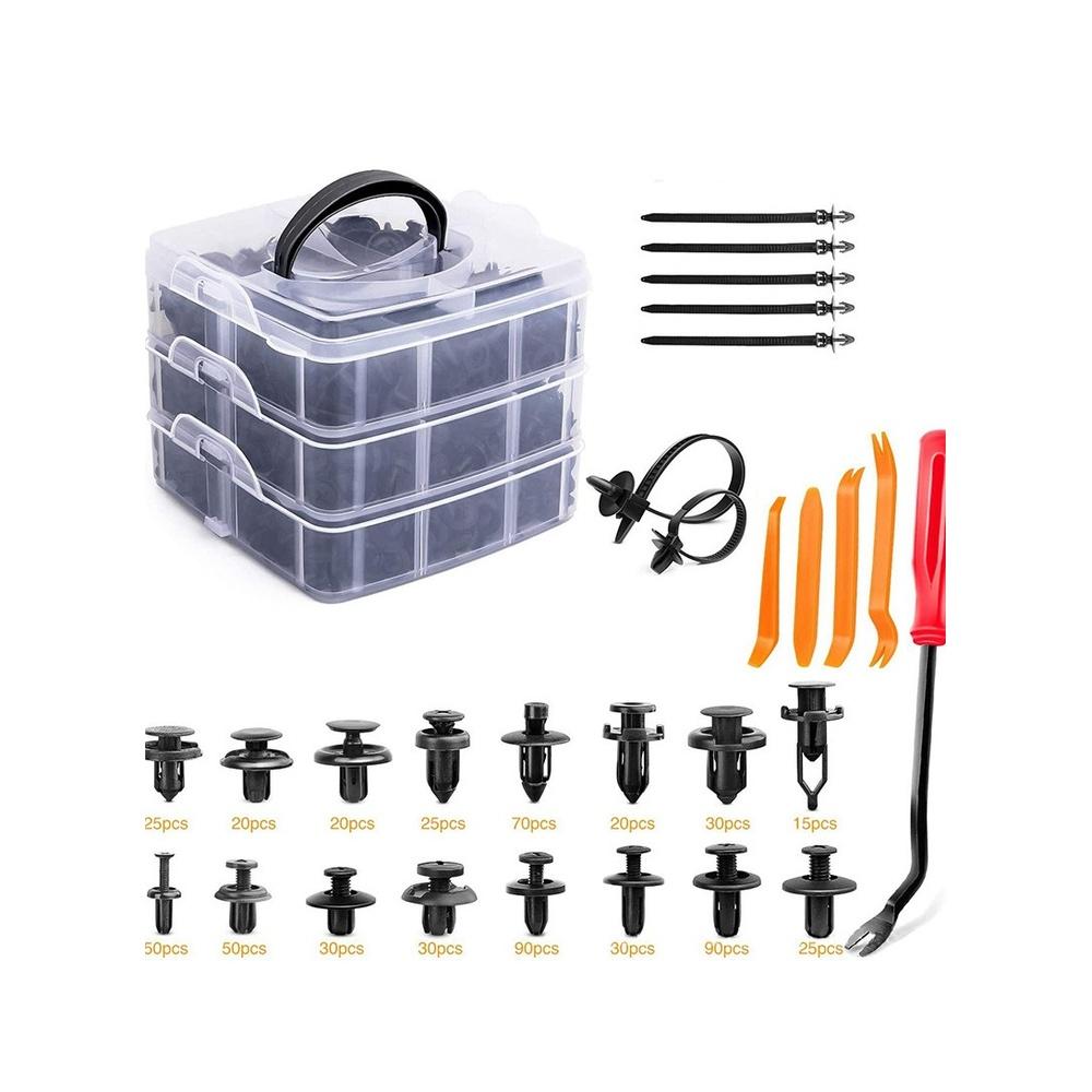 

620 Pcs Car Retainer Clips Set Plastic Fasteners Kiter Rivets Kits for GM Ford Toyota Honda Acura Chrysler