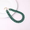 Statement Matte Colorful Chunky Acrylic Chain Necklace For Women Boho Resin Wide Chain Collar Choker Necklaces Pendant Jewelry