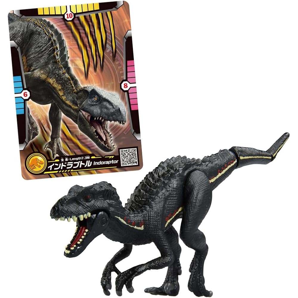 Takara Tomy Ania Jurassic World Indoraptor Toy with Battle Card for Ages 3 and Up