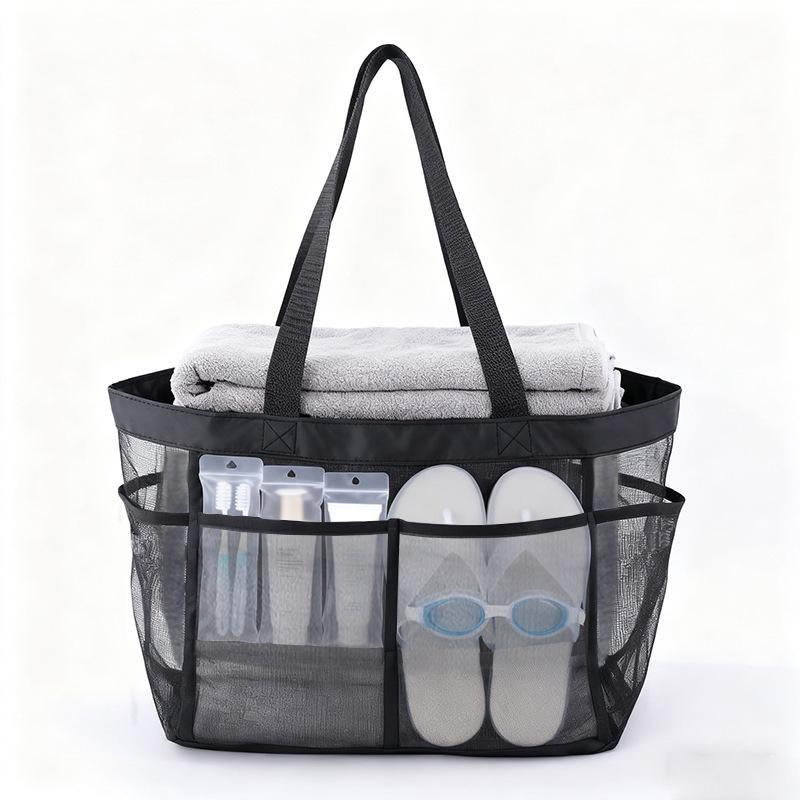 Экологичная сетчатая сумка-шоппер большой вместимости Пляжная обувная или корзина для белья и удобная сумка-шоппер на одно плечо 970₽