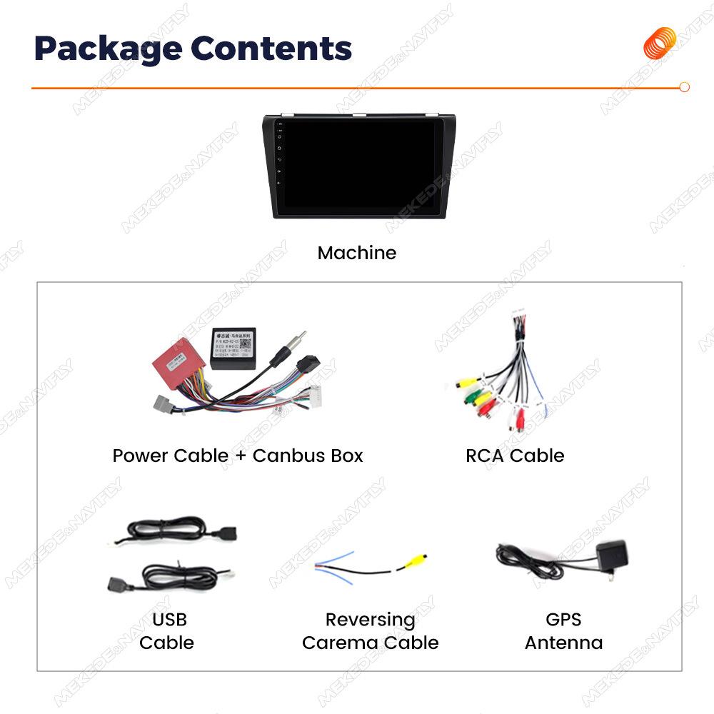 Mazda 3 (2004-2009) Android GPS Navigator with MP5, Bluetooth, and Carplay