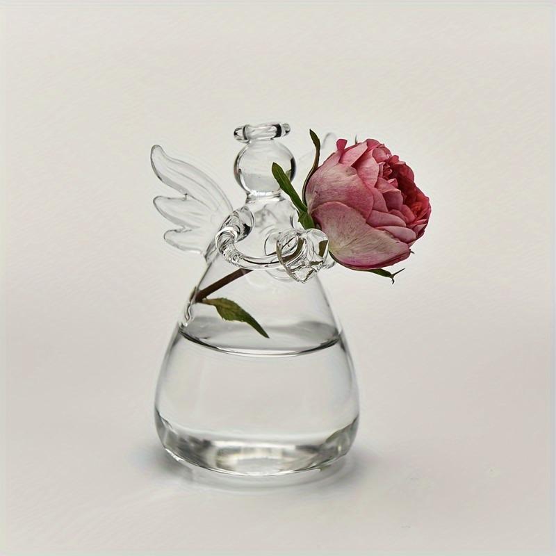 Modern Glass Flower Vase Compatible for Fresh or Artificial Flowers Cylindrical Round Vase with Smooth Sides Minimalist Wedding Centerpiece