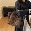 Women's Soft Large Capacity Leopard Shopper Shopping Bag New Travel Casual Shoulder Bag Handbags and Purses CLE