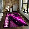 Anime-Mädchen mit Schwert Design Teppich, Nezuko Rosa Stil Heimdekor Geeignet für die Verwendung als Anti-Rutsch-Matte für Wohnzimmer Schlafzimmer Sofas