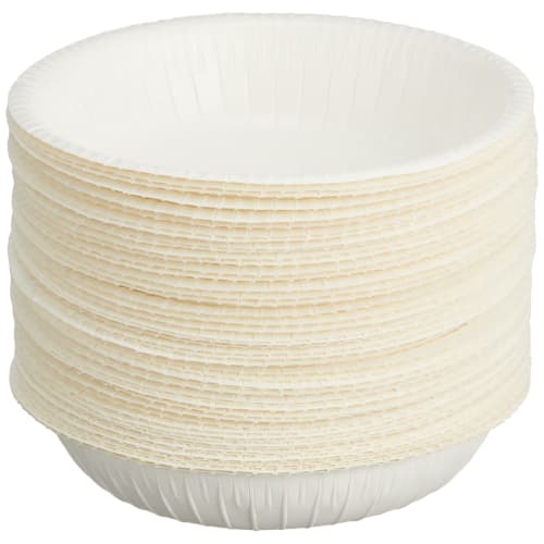 Yamato Bussan Disposable Paper Plates, Commercial Use, 15cm, Pack of 50