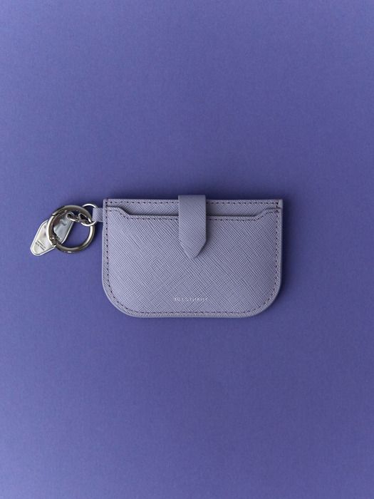 JILLSTUART [Bow 2] [Keyring Included] Light Violet Cowhide Card Wallet and Charm JAWA5F233V1