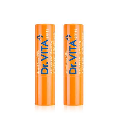 DR. Vita feuchtigkeitsspendende Lippen Lippenpflege mit 5% Vitaminen 3,6g, Einzelartikel, 2 Stück
