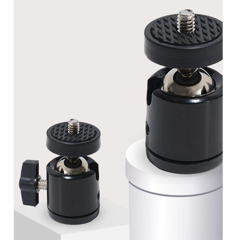 All Metal Construction 360°Swivel Tripod Round Head with 1/4 Screw Thread For Professional And Amateur Photographers