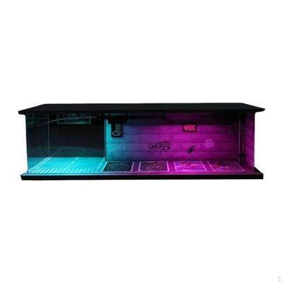 1/64 Auto Garage Modell Vitrine mit Lichtabdeckung Schaukasten Szene DIY Parkplatz für
