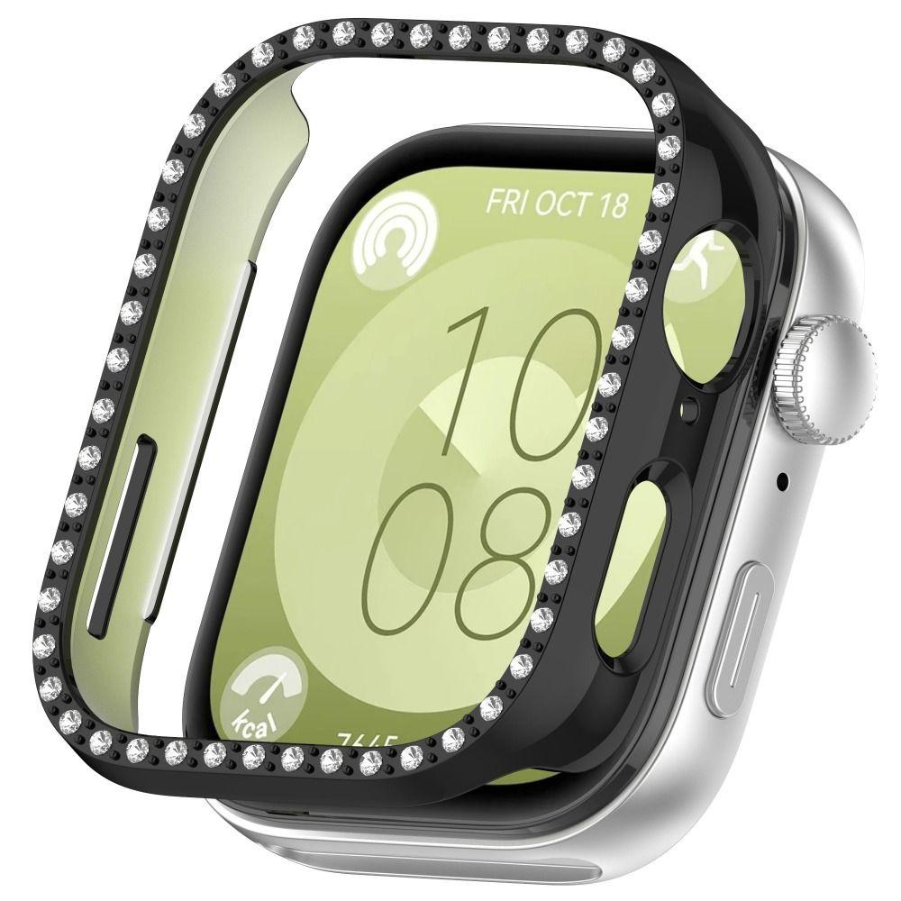 Nowe Diamentowe Etui Ochronne na PC Powłoka Odporna na Zarysowania Diamentowy Zderzak Akcesoria do Smartwatcha Ochraniacz Ekranu dla Huawei Watch Fit 3